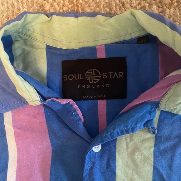 Soul Star England Striped Button Up - Picture 2 of 2